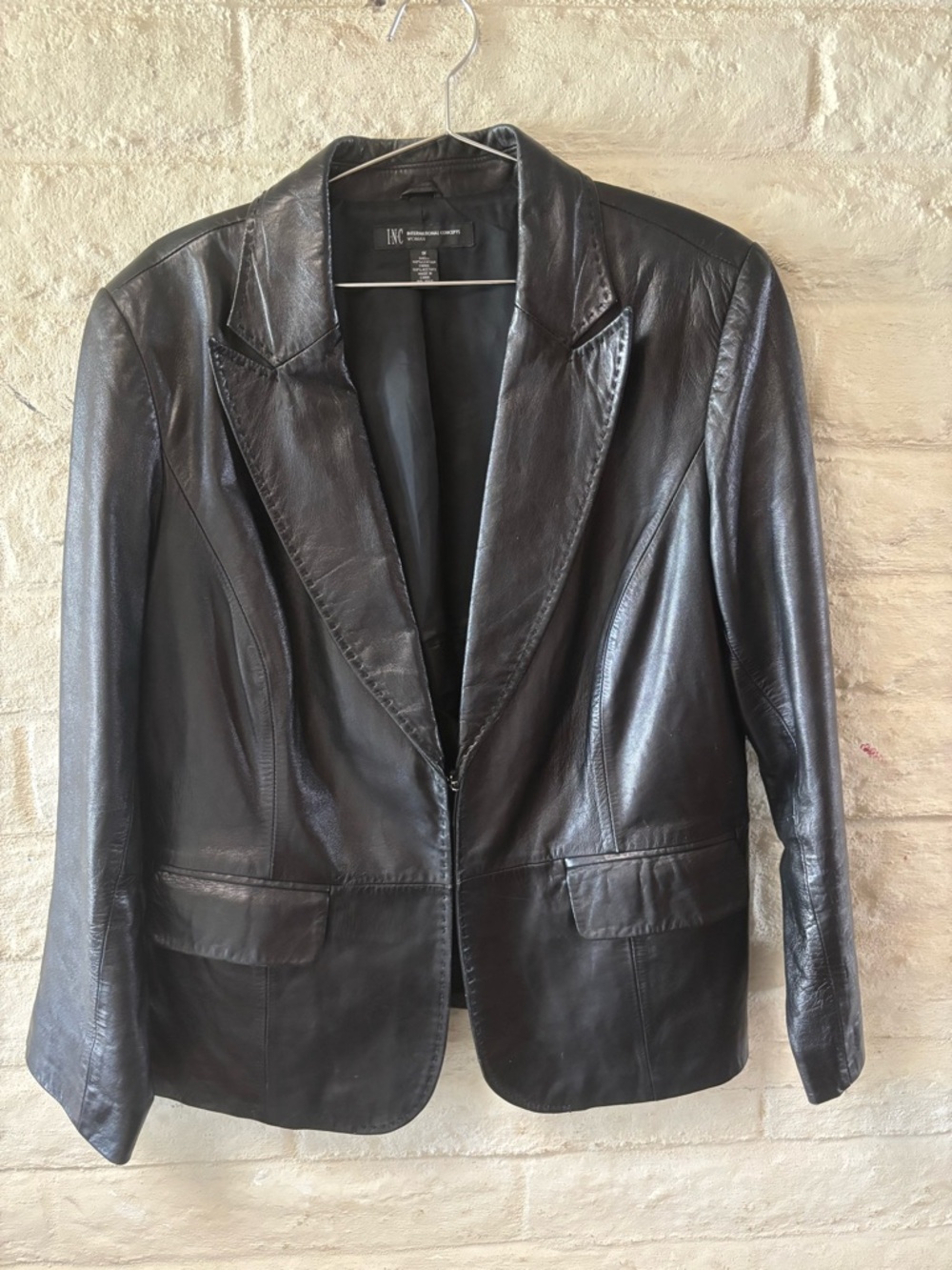 I.N.C. Soft Leather Jacket-Ladies 1X-Vintage